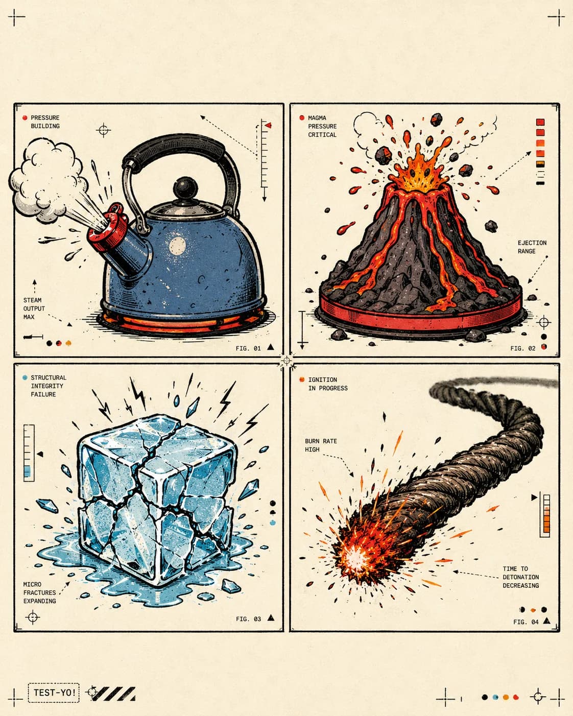 Estilo de Rabia test — ilustración de portada