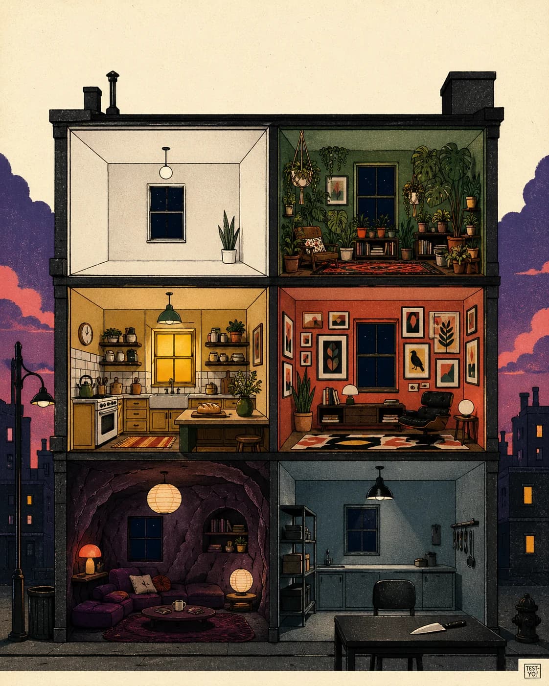 Style de maison test — illustration de couverture