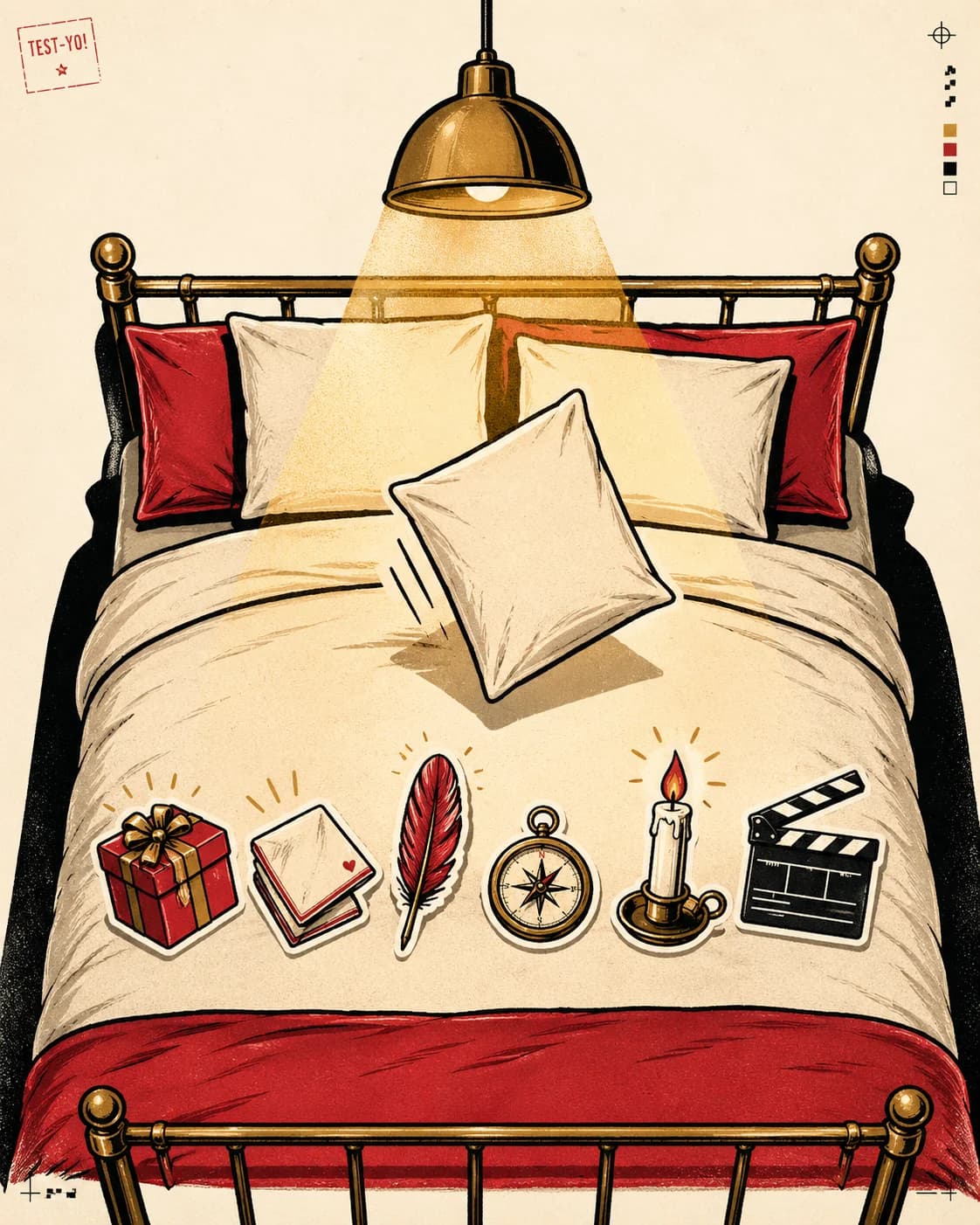 En la cama test — ilustración de portada