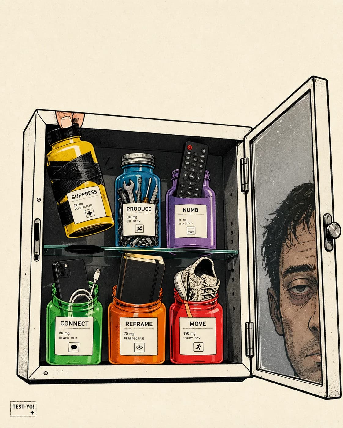 Afrontamiento test — ilustración de portada