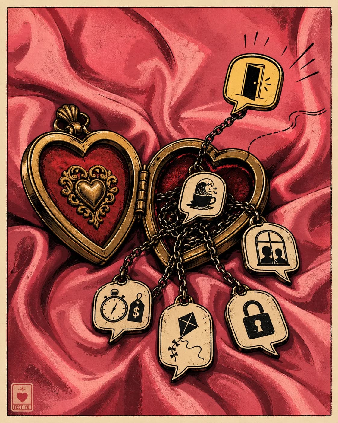 Blocage en amour test — illustration de couverture
