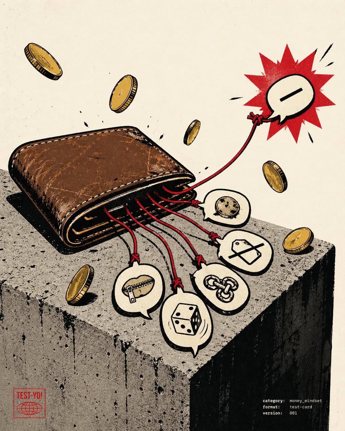 Blocage avec l'argent test — illustration de couverture