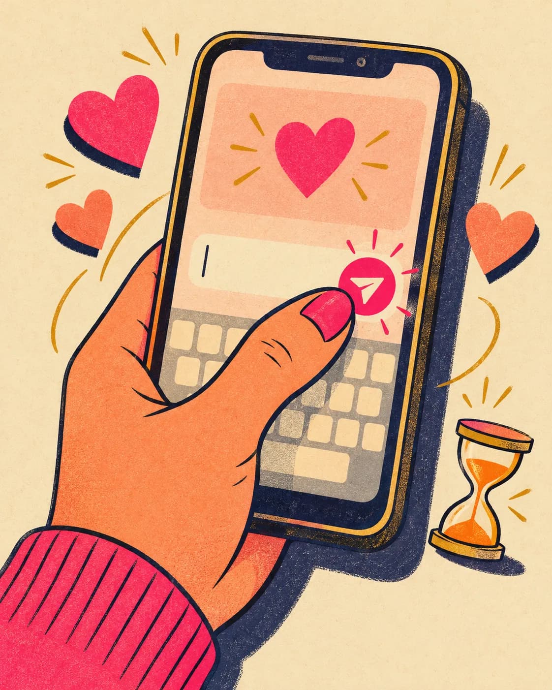 Should I text them? Test · Titelillustration