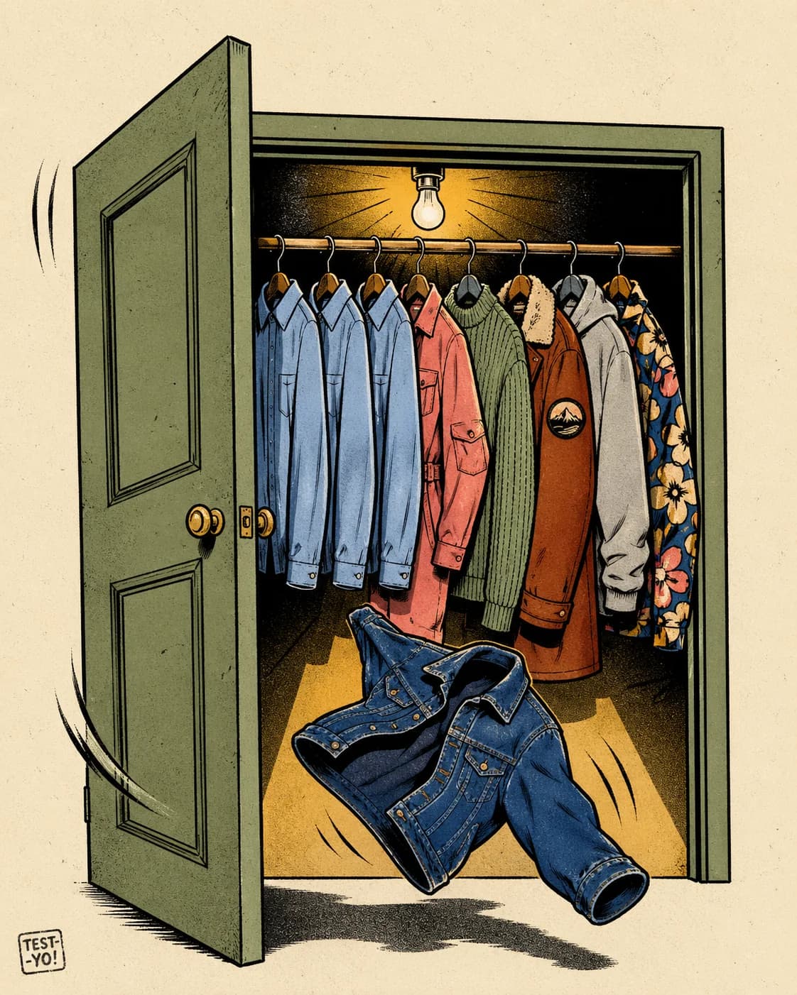 Personalidad de armario test — ilustración de portada
